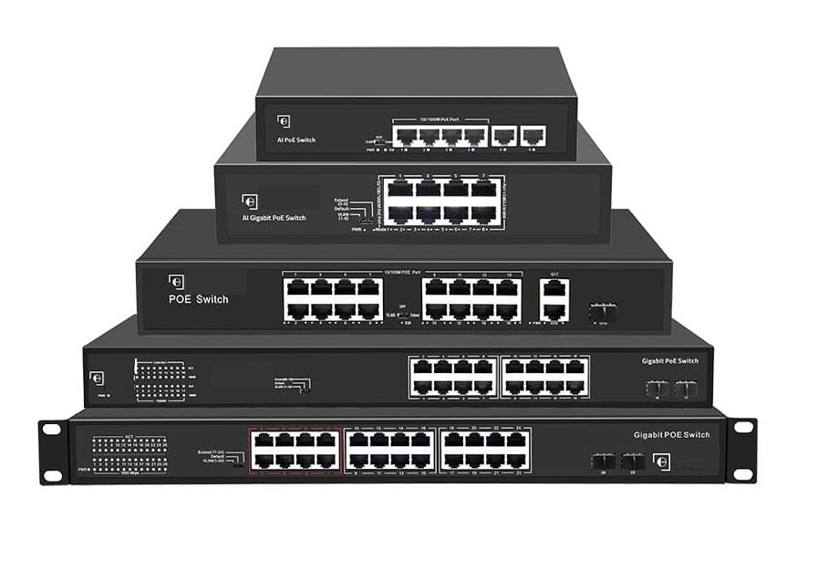 Switches (Unmanaged, Managed, PoE, Data Center)